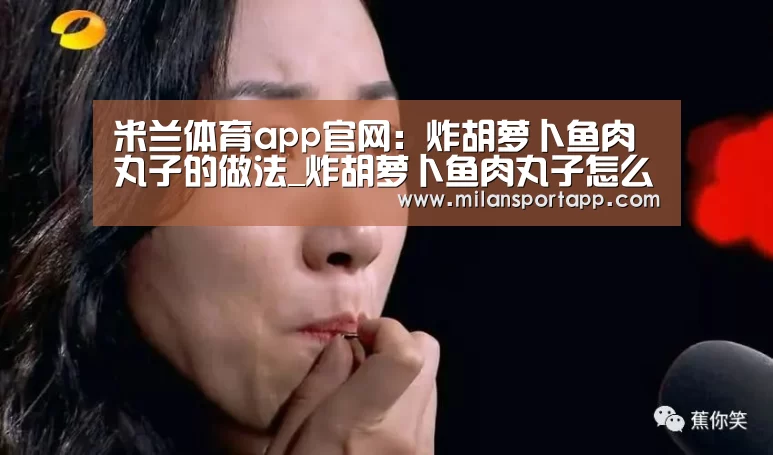 米兰体育app官网:炸胡萝卜鱼肉丸子的做法_炸胡萝卜鱼肉丸子怎么做_水青青的菜谱(图2) 米兰体育app官网